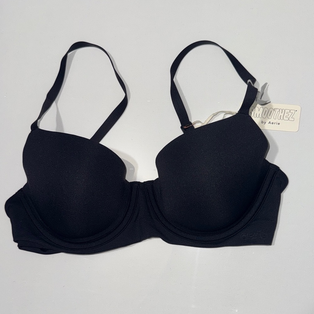 aerie SmoothEZ Black Underwire Bra